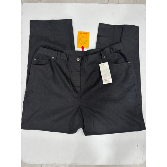 Women's Ruby Rd. Black Straight Leg Pants, Elastic Waist, 20W, NWT - Picture 4 of 7